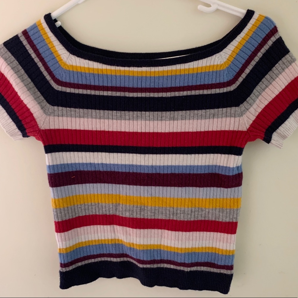 colorful striped shirt